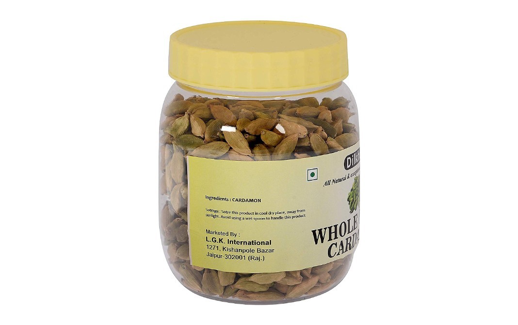 Dilkhush Whole Green Cardamon    Plastic Jar  500 grams
